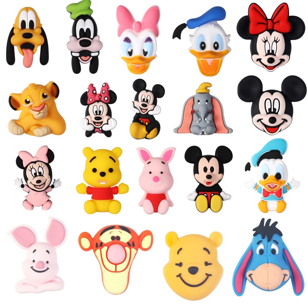 5 pz winnie the pooh tigger Ih-Oh Maialino 3D focale Perle di Silicone Massaggiagengive Perline Gioielli Food Grade Per penna Ciuccio Catena