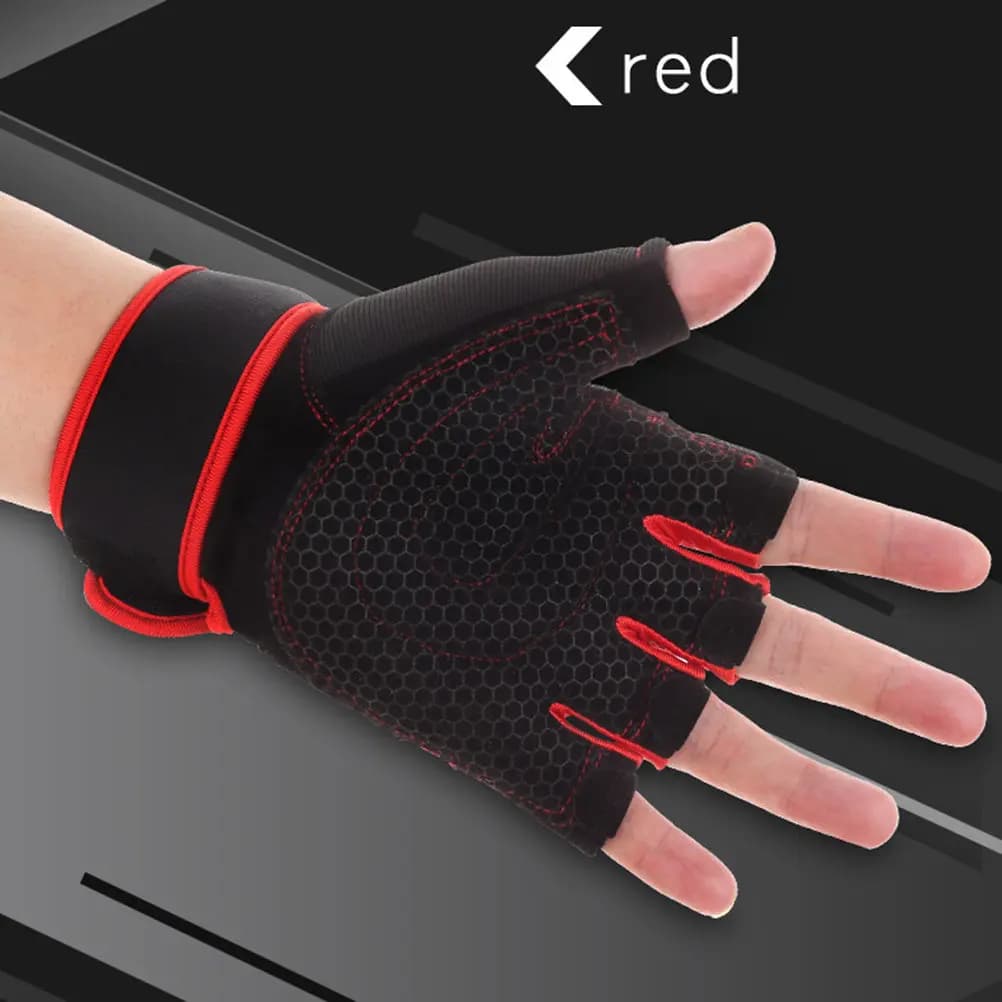 1 Paio di Guanti Premium per Sollevamento Pesi con Impugnatura in Silicone e Supporto per il Polso per Allenamento in Palestra, Sollevamento Pesi con Manubri e Bilancieri, Fitness