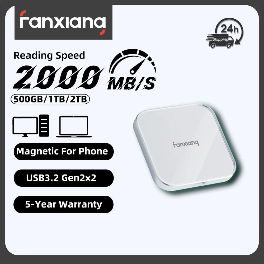 Fanxiang PS2005 SSD Esterno Portatile 2000MB/s 1TB/2TB Disco Rigido Magnetico USB3.2 Gen2x2 Unità a Stato Solido per Telefono Windows PC