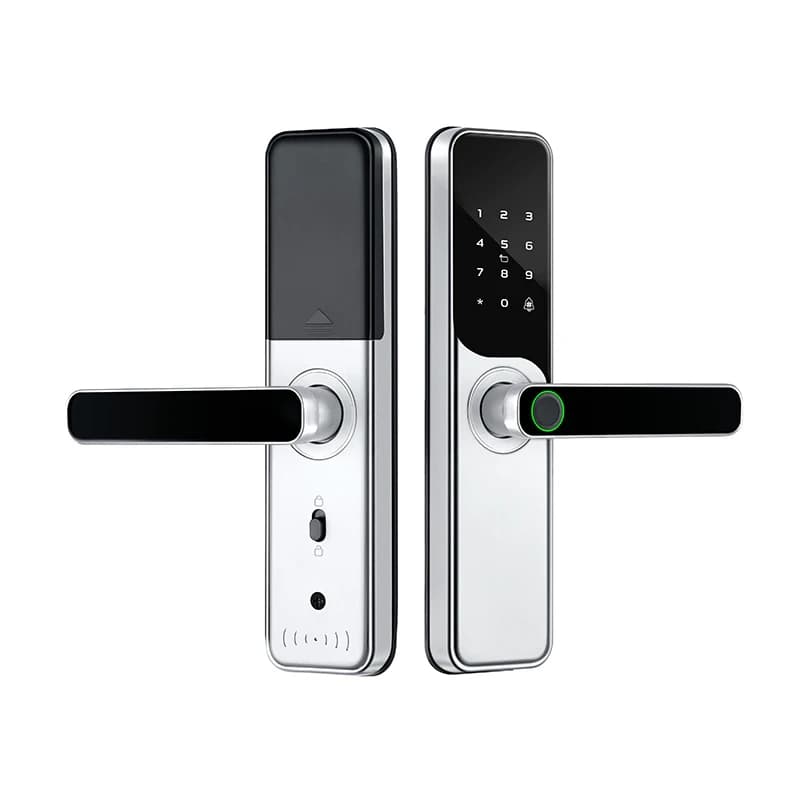 Keyless Smart Lock Fingerprint Password Card App Control-Aluminum Alloy Wood/Brass Doors-Wi-Fi Cloud Grade B