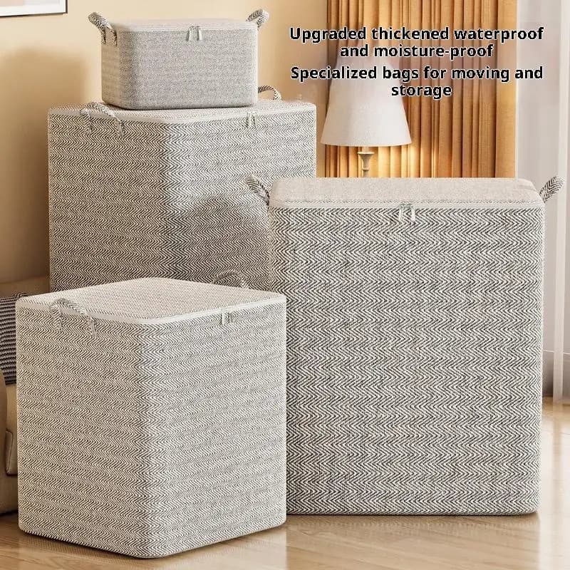 NEW! 220L Big Size Clothes Storage Box With Cover Large Laundry Basket Organizer Bag For Baby Foldable