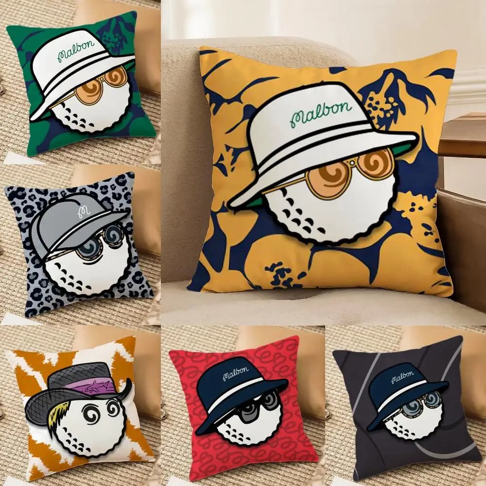 Fodera per cuscino Luxury Fashion M-Malbon Golf, tessuto ultra morbido e delicato sulla pelle, comfort come da nuvola e cerniera nascosta