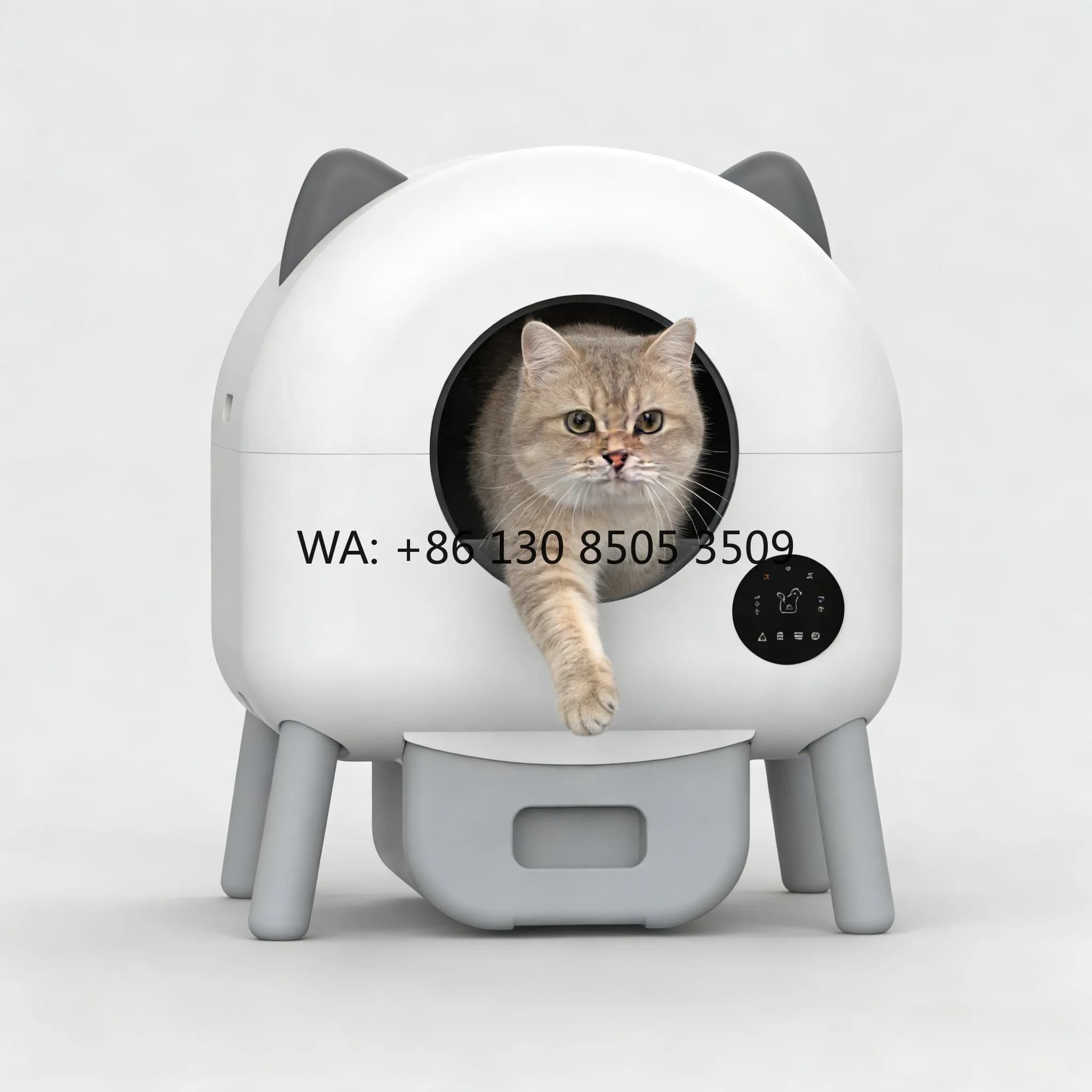 Lettiera Intelligente per Gatti con Pulizia Automatica a un Tocco, Rimozione Rifiuti, Protezioni Multiple di Sicurezza, Ampio Spazio Interno e Controllo tramite APP