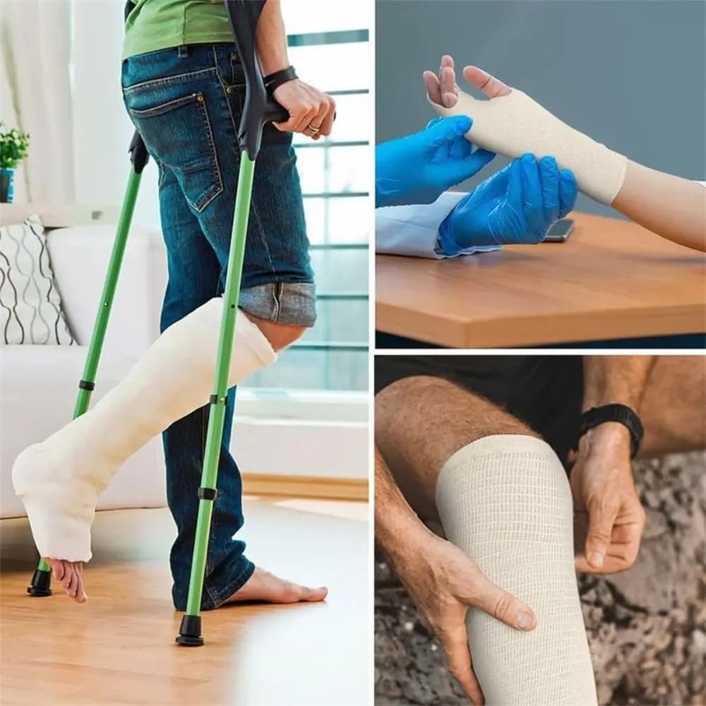 NUOVO Benda Tubolare Elastica in Cotone e Spandex, Morbida e Traspirante, per Compressione e Cura della Salute