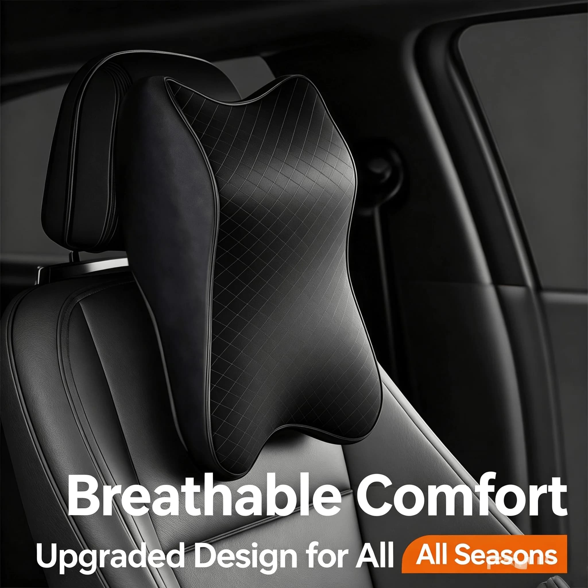 3D Memory Foam Car Neck Headrest Pillow Breathable Mesh Fabric Neck Pain Relief Support Cushion Auto Seat Travel Rest