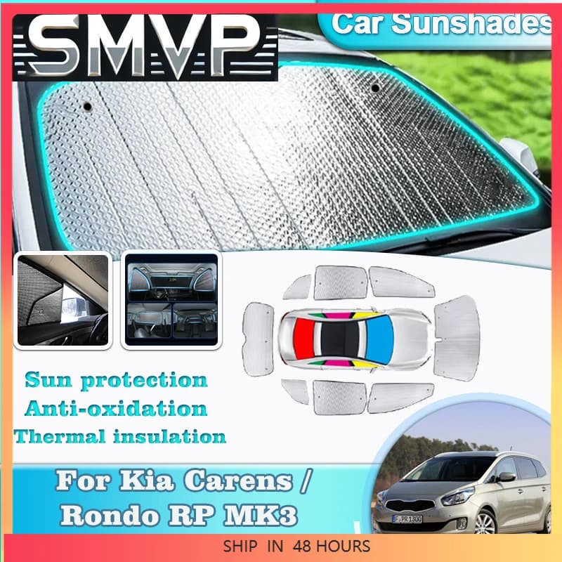 Nuova Auto Visiere Da Sole Per Kia Carens 2015 Accessori Rondo RP MK3 2013 2014 2015 2016-2022 Parabrezza Tende Da Sole Finestra T