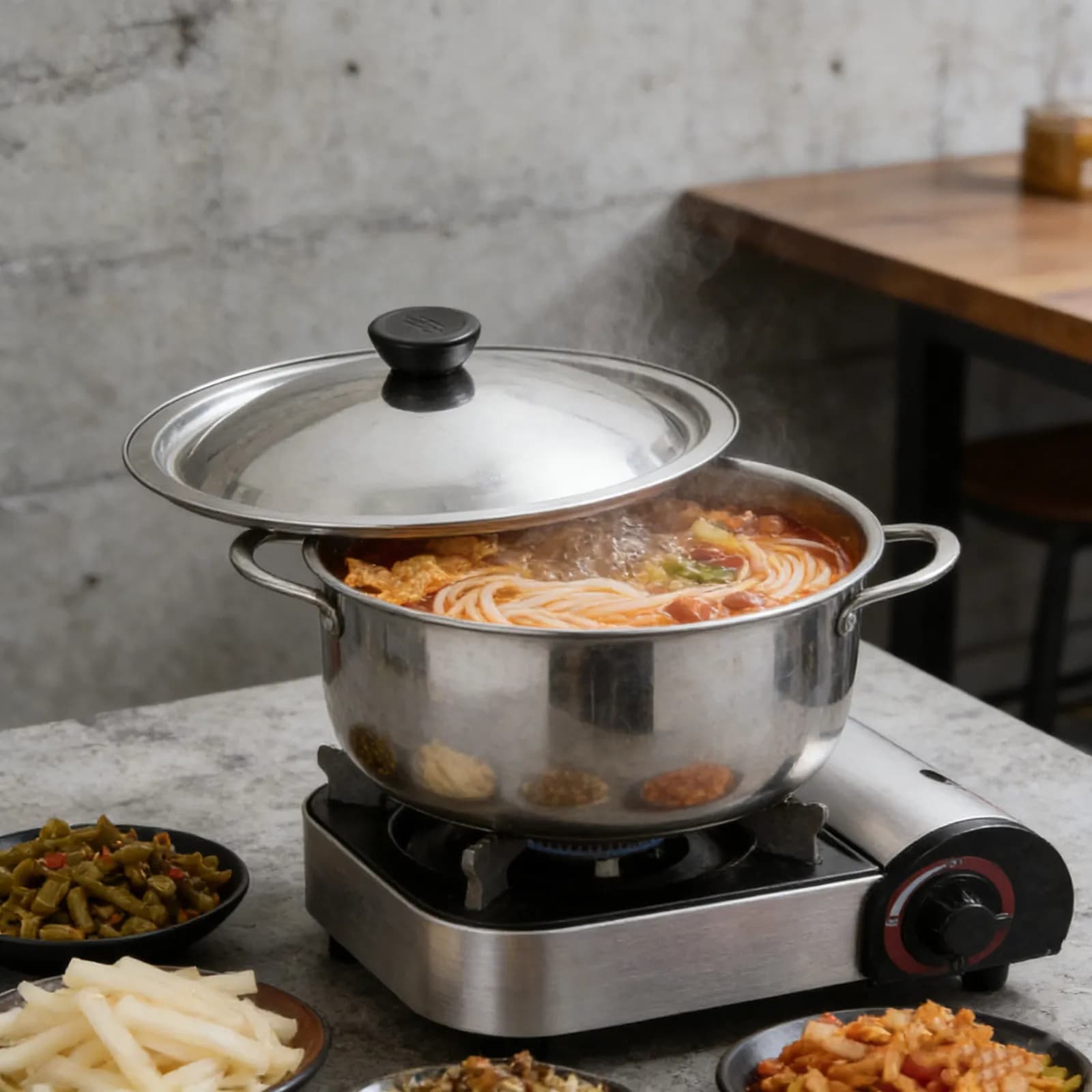 Coperchio per padella in acciaio inossidabile ispessito da 18 cm, ricambio universale per wok, pentola, padella, facile da pulire, resistente all'usura, manico robusto