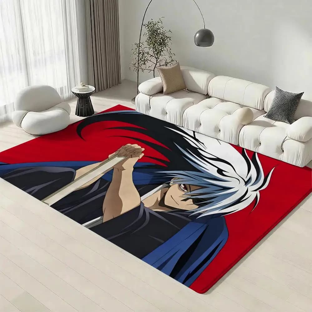 Tappetino da pavimento Anime N-Nurarihyon no Mago, tappetino in flanella ecologico, antiscivolo, inodore, morbido, in peluche corto, per interni