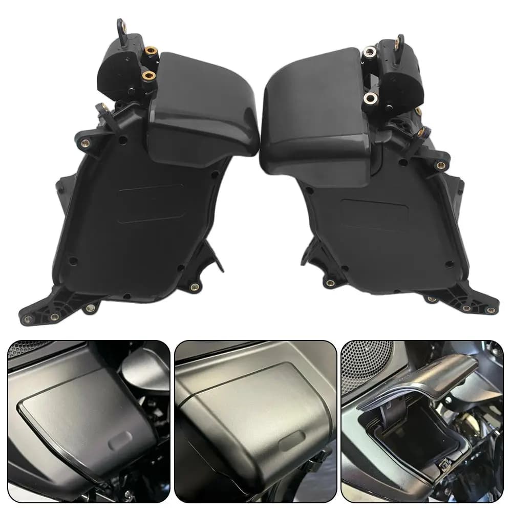 Universal Black ABS Motorcycle Fairing Storage Glove Box with Felt Liner Fit For Harley Road Glide 2023-2025 Models accessories