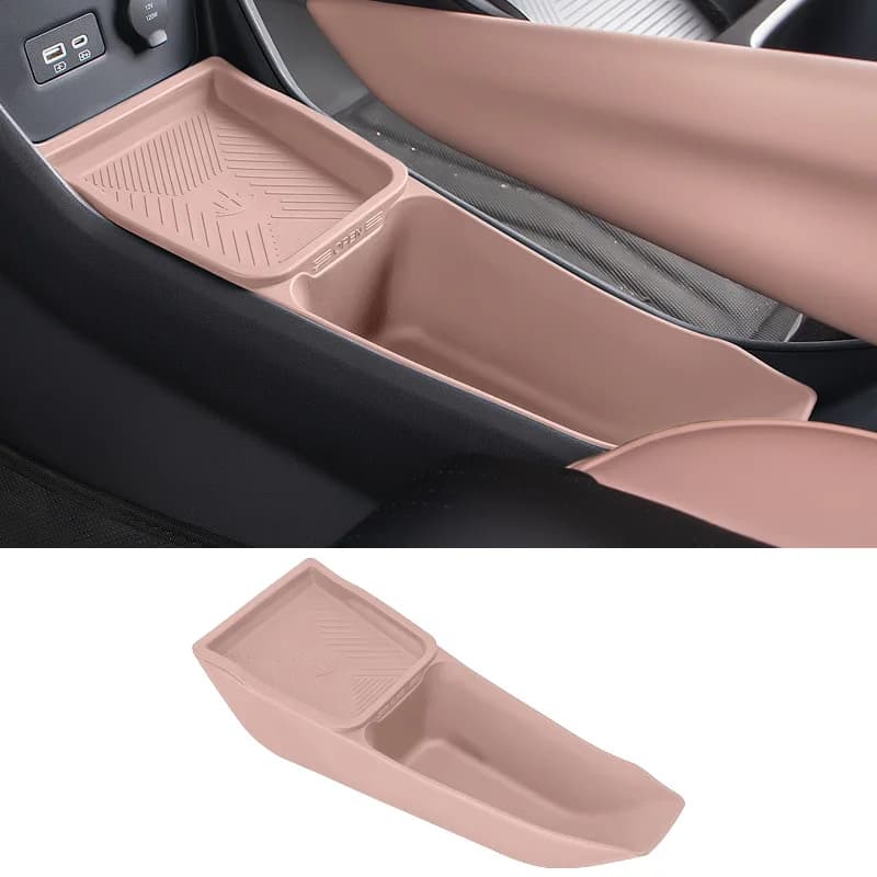 Per BYD Seagull Console centrale Scatola portaoggetti inferiore bracciolo Organizzatore a 2 livelli Vassoio portaoggetti Accessori interni in silicone Parti di automobili