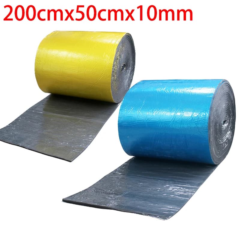 200cm x 50cm x 10mm hood for car Firewall motor thermal mat sound absorbent sound insulation sound absorbent aluminum foil stickers