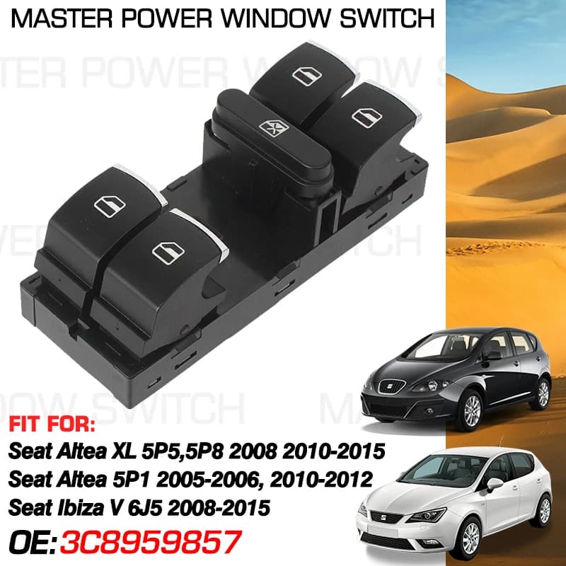 Interruttore alzacristalli Power Master 3 c8959857 10 pin per Seat Altea 5 p5 5 p8 5 p1 Ibiza 6 j5 2005 2006 2008 2010 2011 2012 2013 2014