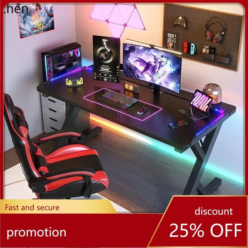 Sedia da Gaming in Fibra di Carbonio CZ, Scrivania per Computer, Scrivania da Ufficio Semplice per Camera da Letto e Studio