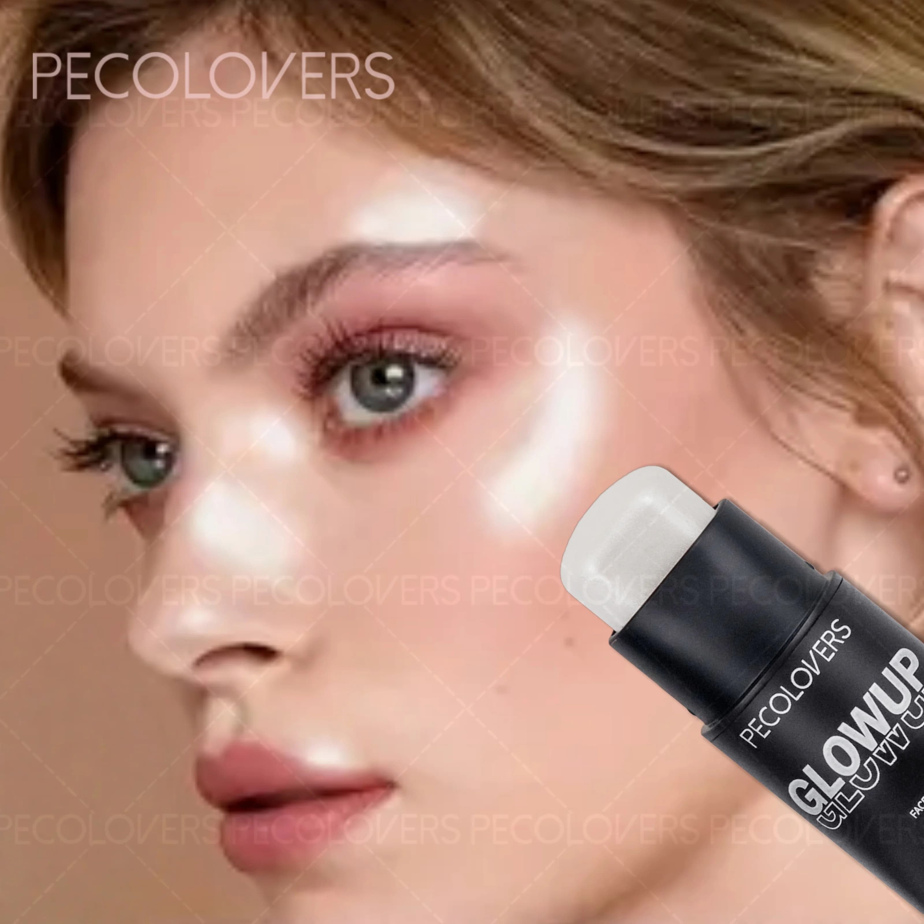 Stick Blush Multifunzionale Impermeabile, Stick Contorno Illuminante, Stick Blush Vellutato, Impermeabile, Lunga Durata per un Look Naturale