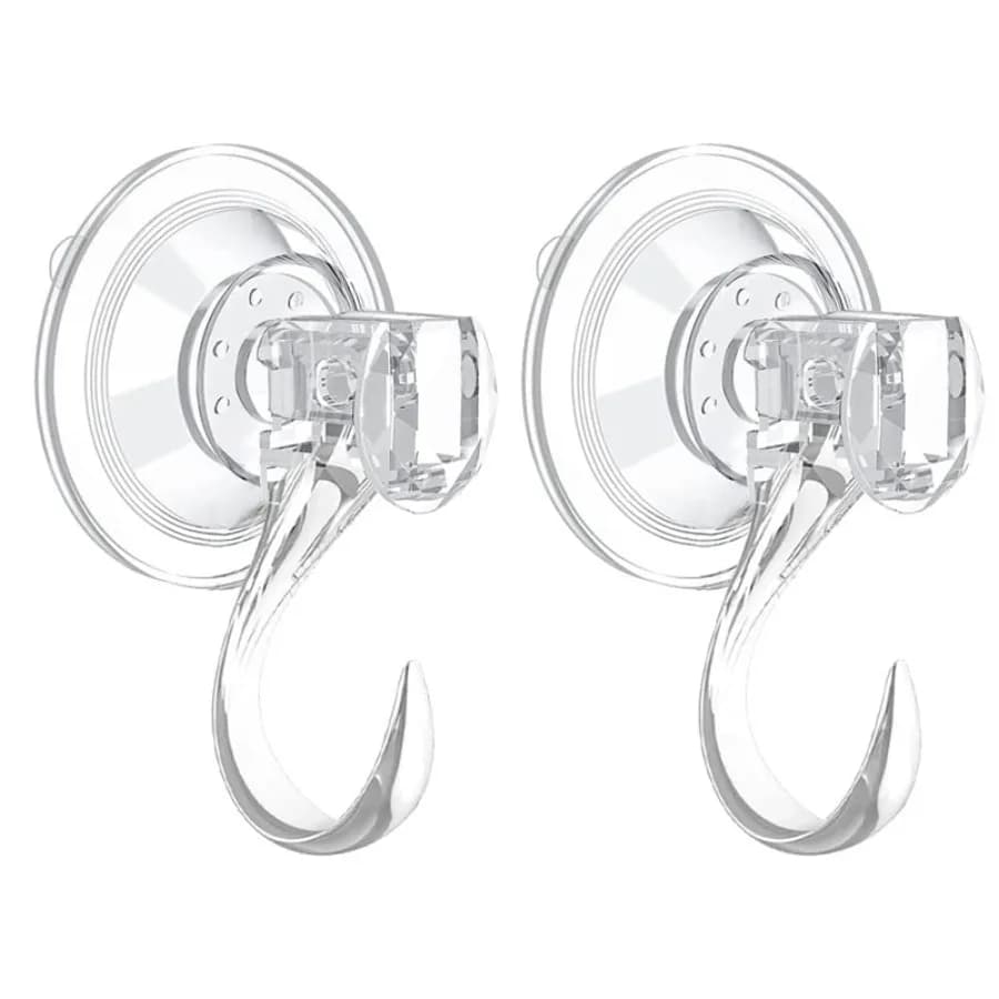 2 pack Suction Cup Wreath Hanger Large Clear Vacuum Heavy-Duty Reusable Wreath Hooks use for Windows Tiles Glass Smooth Doors M