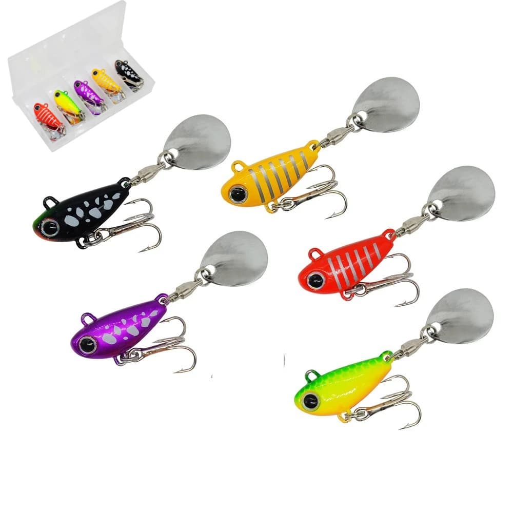 1 pz/scatola 10g Spinning Tail-spinner VIB metallo Swimbait esche da pesca esca artificiale carpa attrezzatura da pesca Spinnerbait