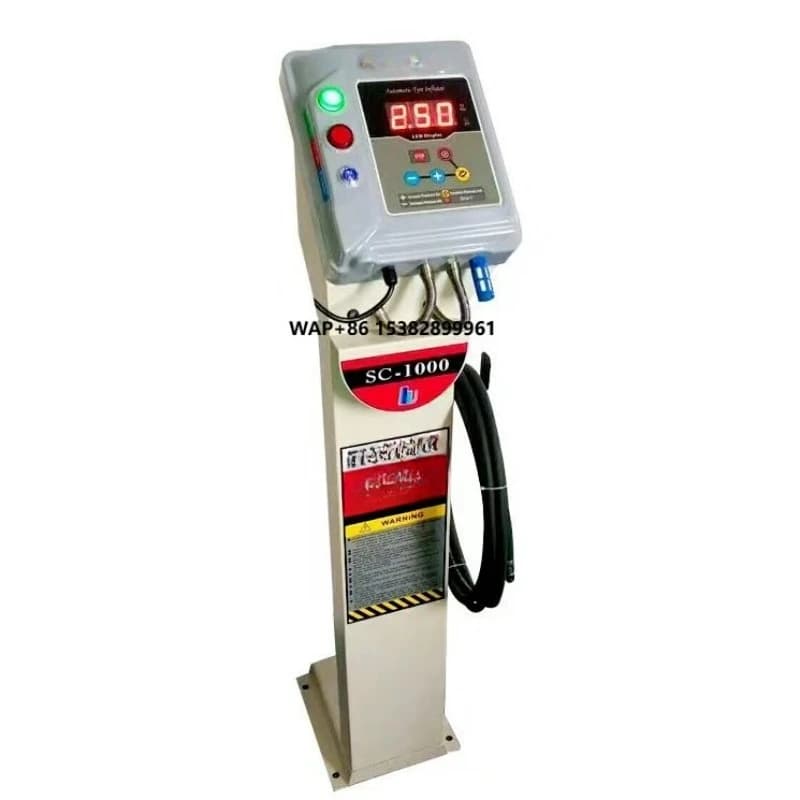 Gonfiatore per Pneumatici Completamente Automatico con Display LED Verticale, Pompa d'Aria Intelligente per Gonfiaggio Gomme