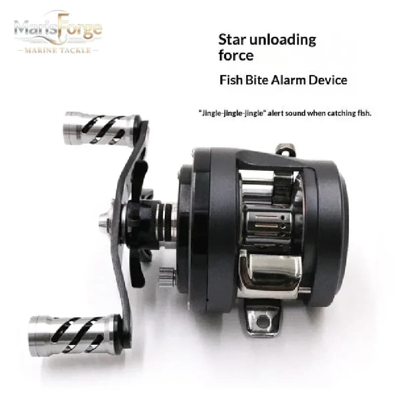Teeway New Bh300 Metal Drum Fishing Reel Drag Alarm For Sea Boat Fishing Anchor Thunder Angling Left Right Hand