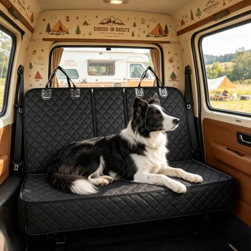 Tappetino Protettivo Universale Impermeabile Antiscivolo per Sedile Posteriore Auto, per Cani, per Viaggi e Gite