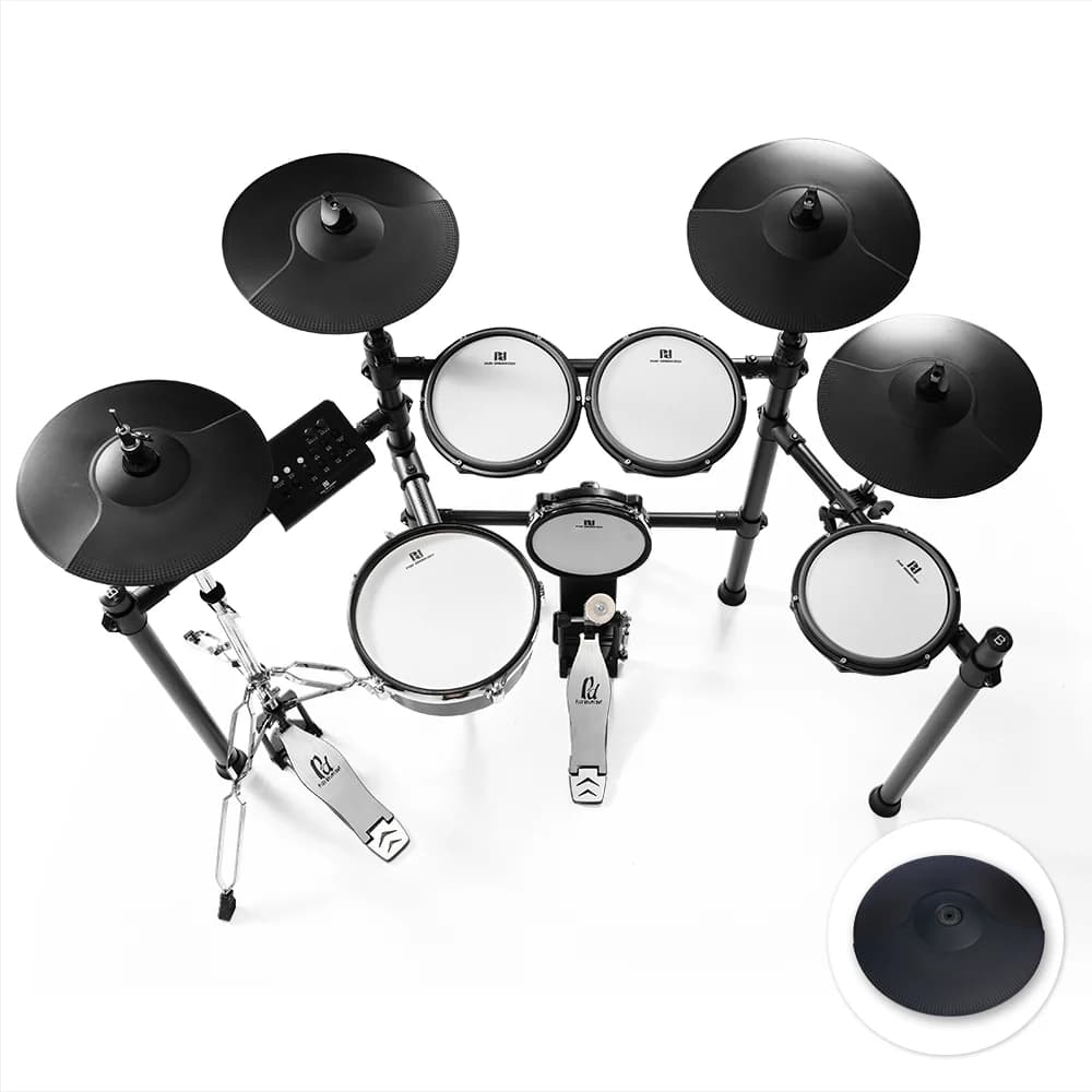Multifunctional Electronic Drum Set Mesh Pad Percussion Kit for Beginner Adult Home Practice Stage Performance Music Training