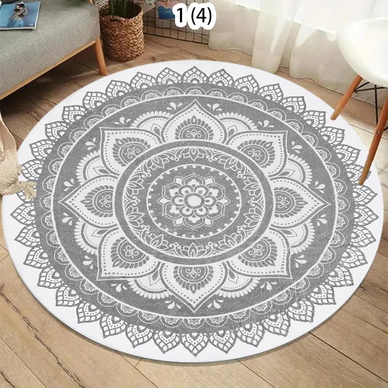 Boho Retro Rolling Carpet for Living Room, Bedroom, Children's Room, Yoga and Games Room