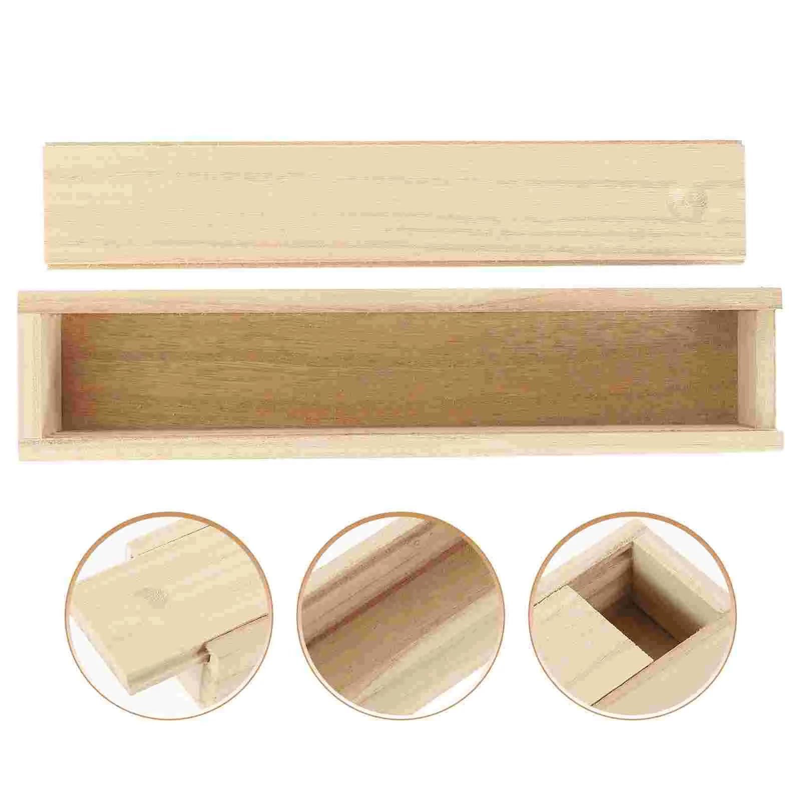 Scatola portaoggetti in legno custodia per gioielli in legno contenitore regalo scatola portaoggetti con coperchio scorrevole