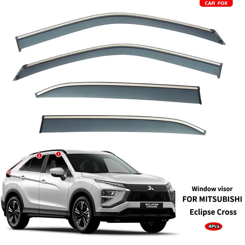 Per Mitsubishi Eclipse Cross: Deflettori Parasole per Finestrini Auto, Protezioni Antipioggia e Antivento per Finestrini Laterali, Accessori Auto, Styling Auto