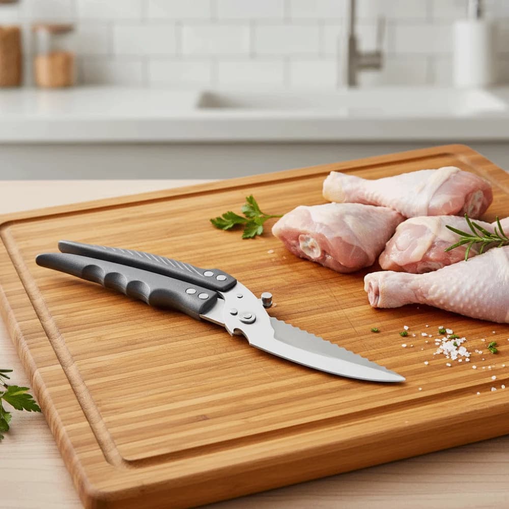 Stainless Steel Detachable Kitchen Scissor High-hardness Heavy-duty Chicken Bone Scissor Non-slip Handle Bottle Opener Fish