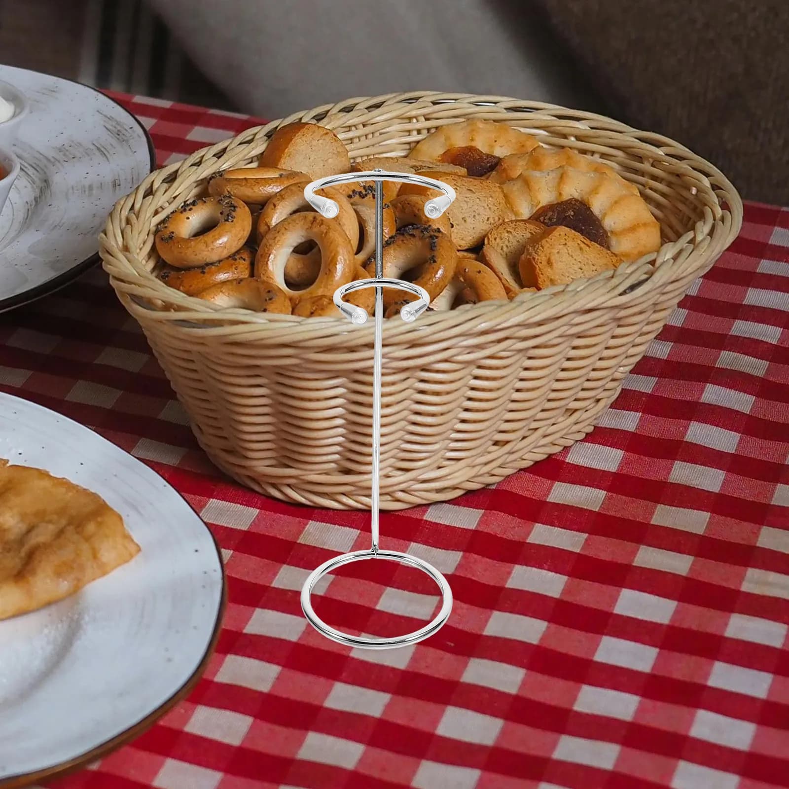 2 Pezzi Elegante Supporto in Acciaio Inossidabile per Montalatte, Frullatore a Immersione, Frusta e Sbattitore da Cucina - Organizzatore