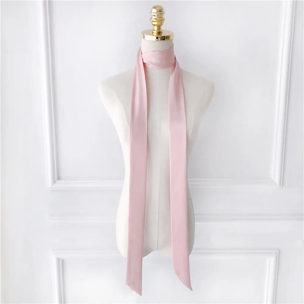 Delicate scarf for long hair, silk band, hair band, solid color, elegant ribbon, elastic for parties