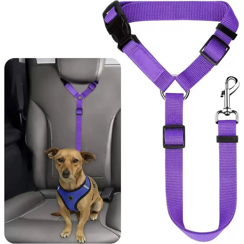 Cintura di sicurezza per cani e gatti, dispositivo di fissaggio per poggiatesta auto, corda di sicurezza regolabile, cintura di sicurezza per auto
