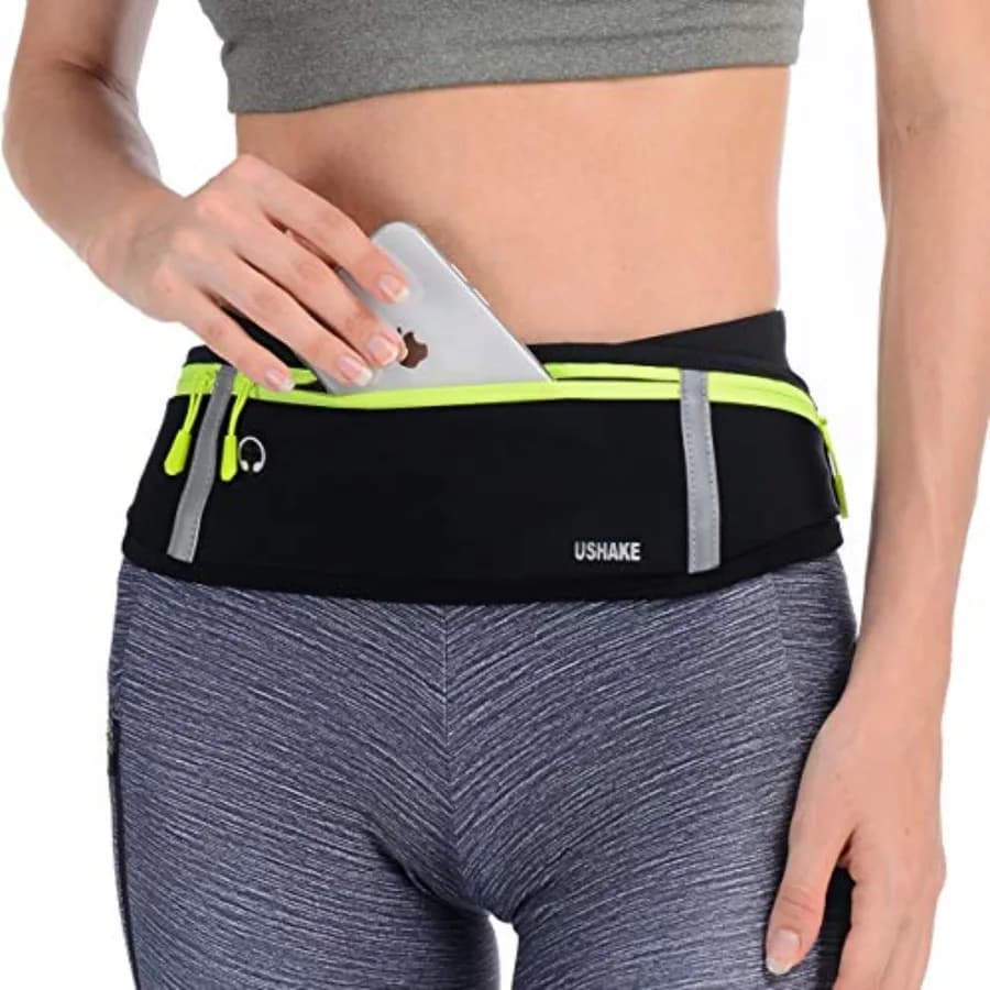 Cintura da Corsa Sottile, Marsupio Sportivo per Uomo e Donna, Porta iPhone da Cintura, Cintura da Corsa per Camminata