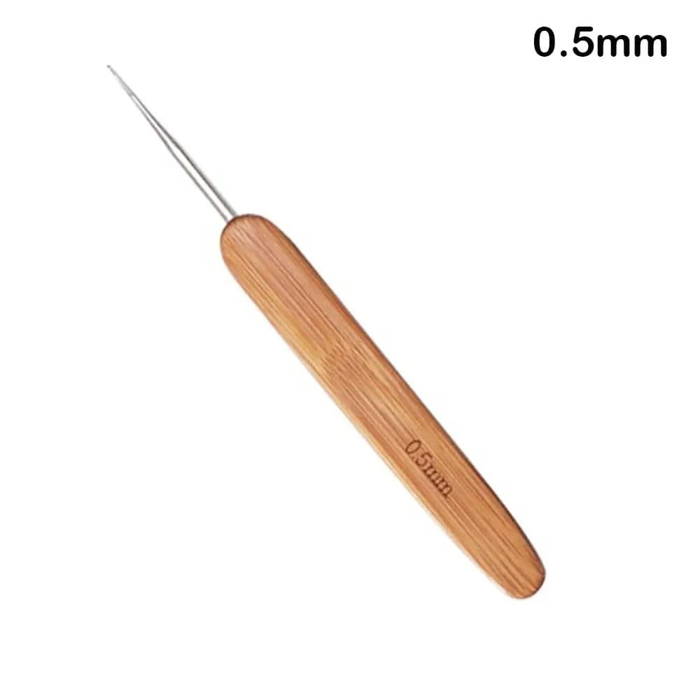 New Bamboo Wooden Crochet Hooks Small Size Long Bamboo Handle Crochet Yarn Weave Tool Knitting