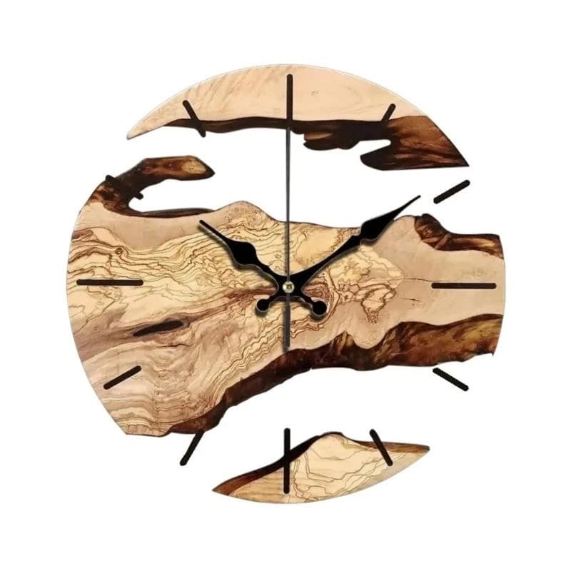 4x7b wooden granules and 30 transparent glass wall clock for elegant interior decoration