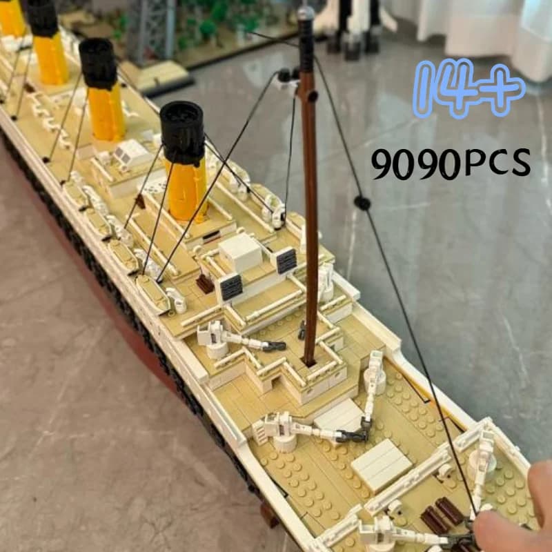 In Stock Large 9090PCS Creator Titani MOC Cruise Boat Ship Steamship Bricks Building Blocks Toys For Friends Christmas Gifts