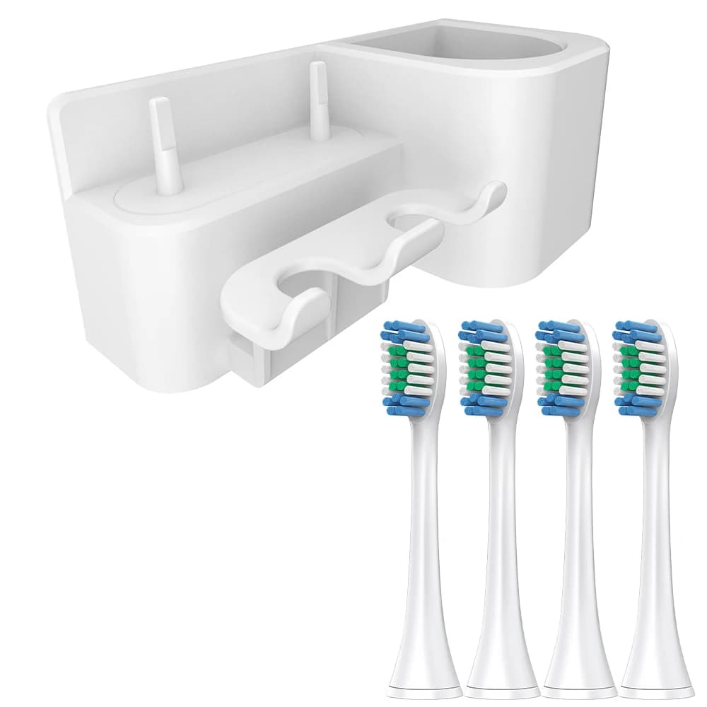 4 spare heads and supports set for wall toothbrushes, compatible with Philips Sonicare electric toothbrush