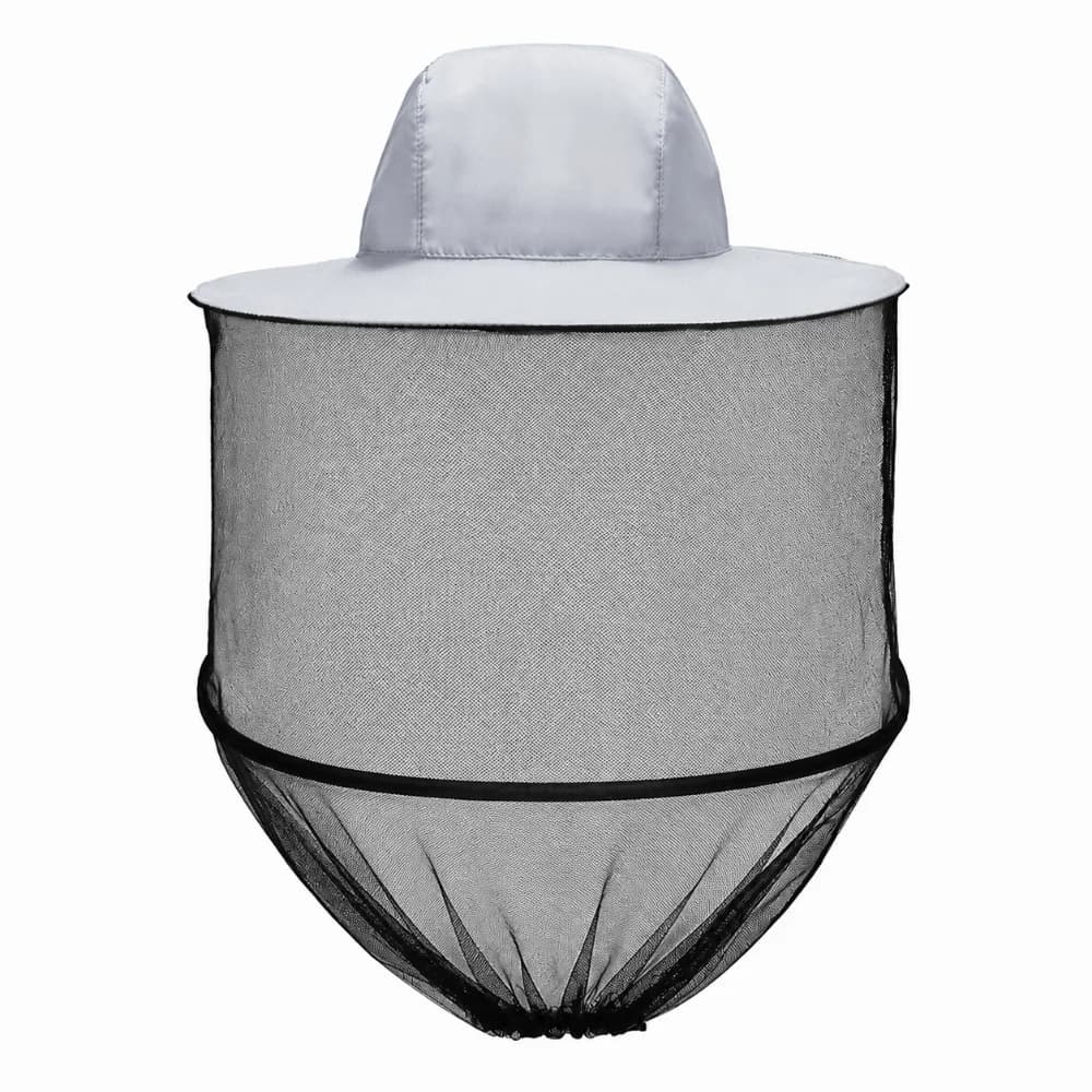 Thickened Mesh Beekeeping Hat with Brim Sunscreen Protective Bee Hat Foldable Anti UV Mosquito Net Hat Outdoor Fishing