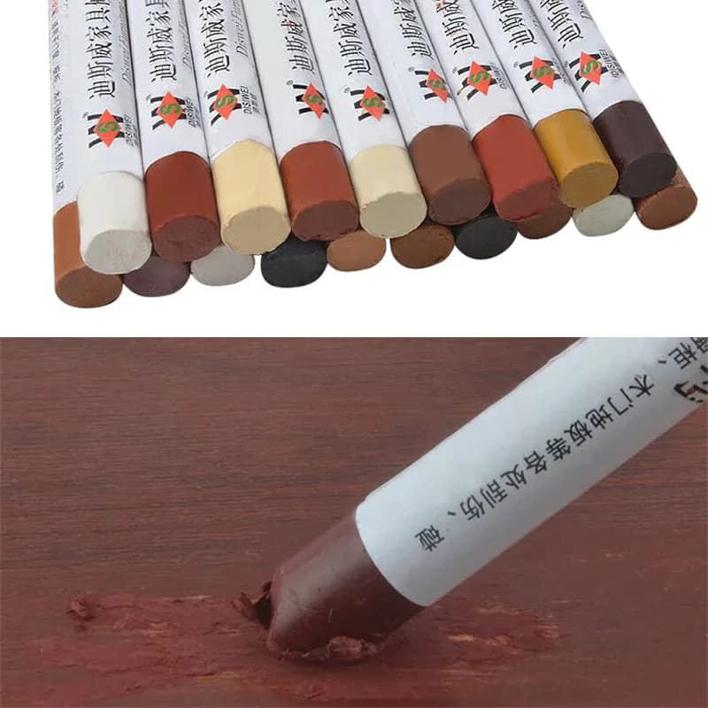 1PC colorato riparazione mobili cera pastello mobili pavimento legno riempitivo bastoncini kit di riparazione per macchie graffi