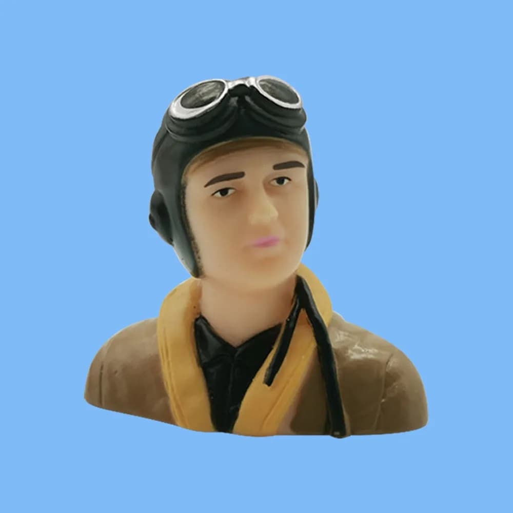 1 pz 1/6 1/9 Bilancia WWII Piloti Figure Con Cappello Modello Giocattolo Per RC Aereo Accessori Hobby Colore Marrone Verde Esercito