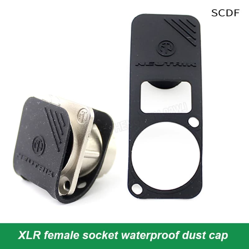 XLR female frame connectors series D Dust and waterproof hood accessories XLR rubber anti-dust cap SCDF rubber seal
