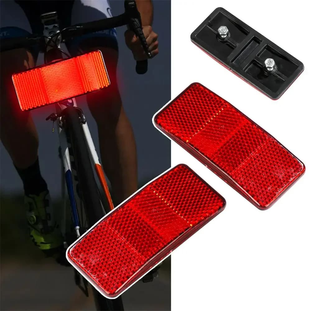 2 Pezzi Nuovi Riflettori Posteriori per Bicicletta, Accessori per Bici, Pannelli Riflettenti di Avvertimento
