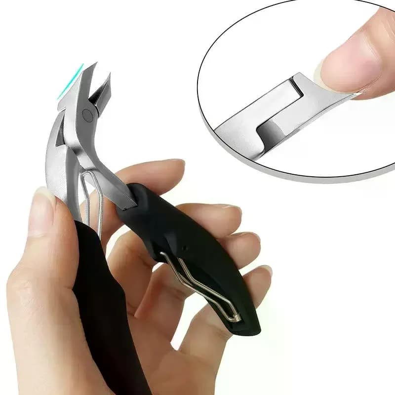 Tagliaunghie Resistente per Unghie Spesse e Dure, con Lama Lunga Inclinata ad Arco, Strumento per Manicure