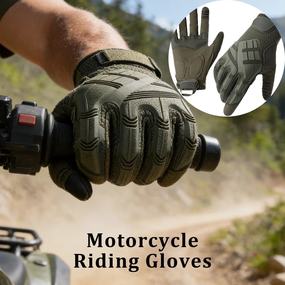 Men's Tactical Gloves in Internal fingers, Careers and Anti-slip, with Touch Screen, for Moto, Hiking and Camping