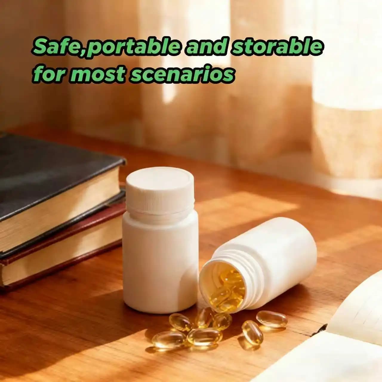 10pcs 20-200ml Plastic HDPE White Empty Seal Bottles, Refillable Pill Vials for Medicine, Capsule, Solid Powder, Reagent Storage