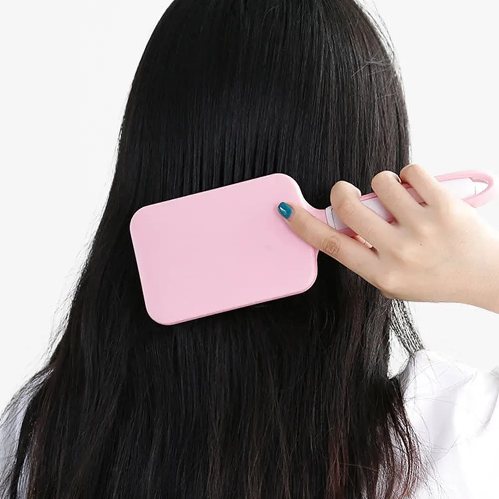 Pettine da massaggio con cuscino ad aria, 3 pezzi, per capelli ricci, districante, con denti lisci, manico ergonomico, per uomo, nero