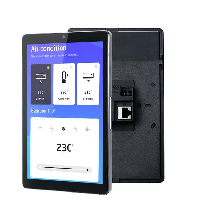 Pannello di Controllo Touch da Incasso per Domotica Smart 2024, 8 Pollici RK3566 2GB+32GB Android 11, Tablet PC con RJ45 POE