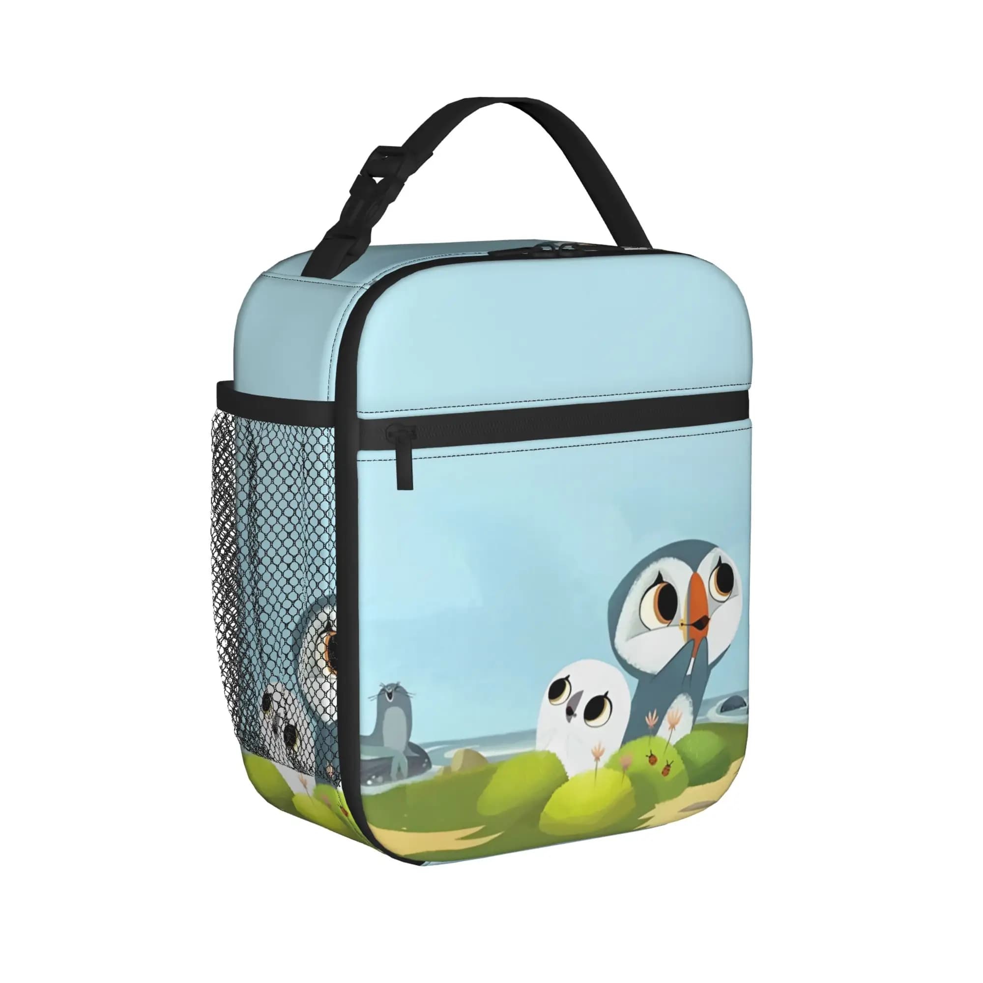 Oona and Baba Puffin Rock Insulated Lunch Bag Thermal Bag Reusable,Lunch Container Leakproof Tote Lunch Box Food Bag