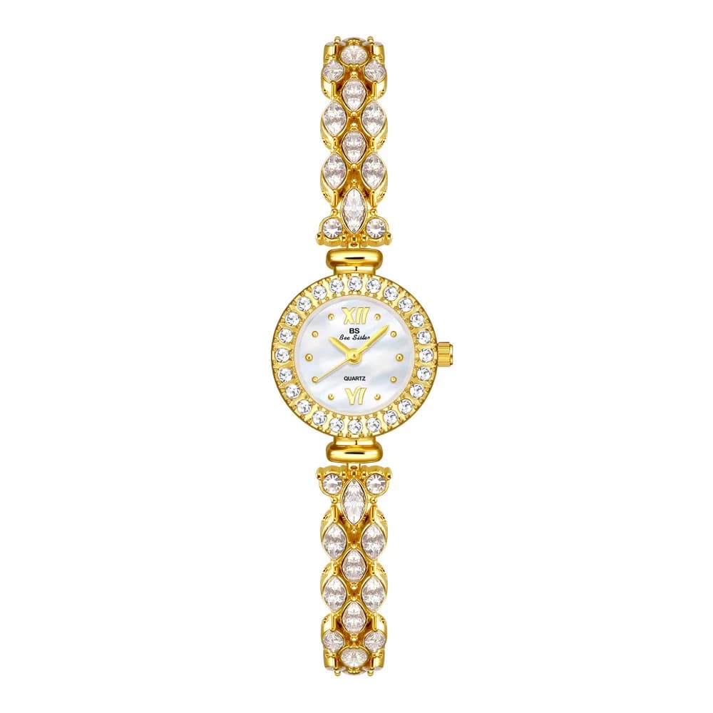 BS Women Watch Light Luxury Brand Mantianxing Diamond Bracelet Watch Exquisite High End Ladies Fashion Quartz Wristwatches