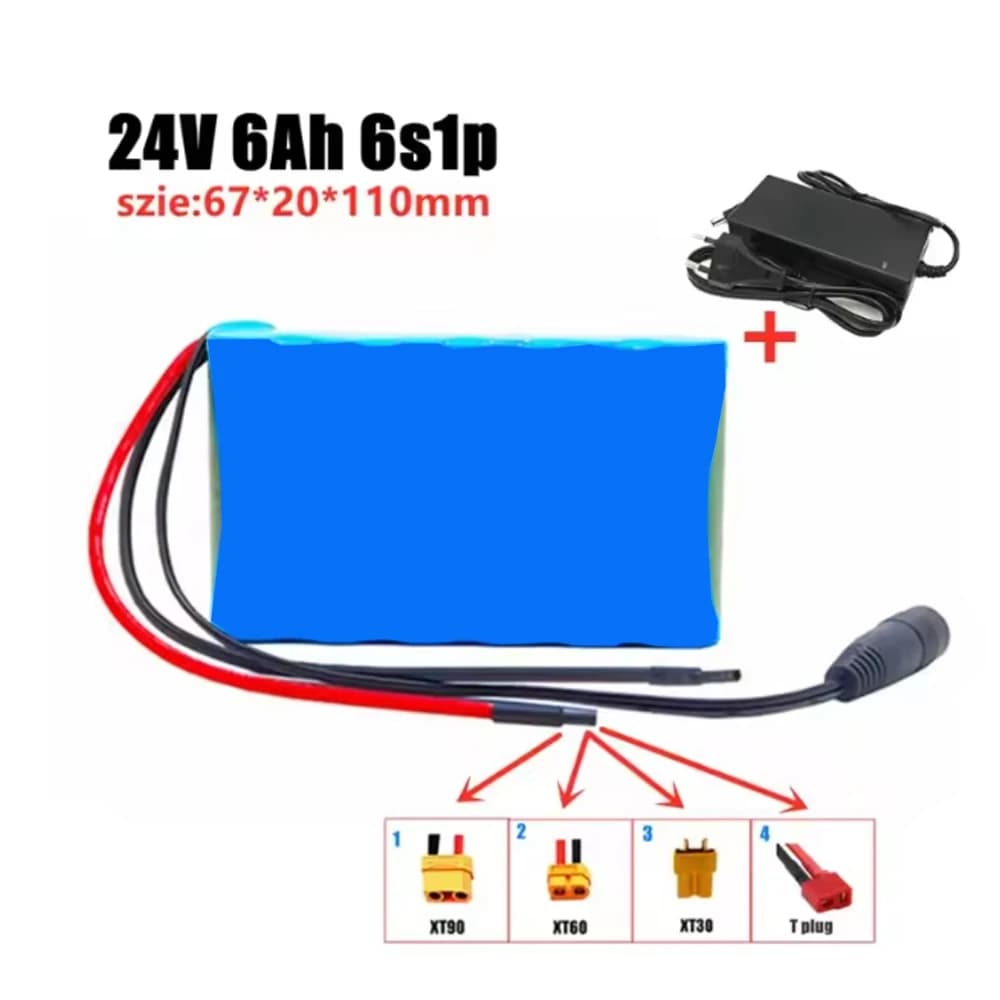 24V 50Ah 6s1p 18650 🔋🔋rechargeable lithium battery pack, suitable for 25.2v electric scooter bicycle battery with bms+charger