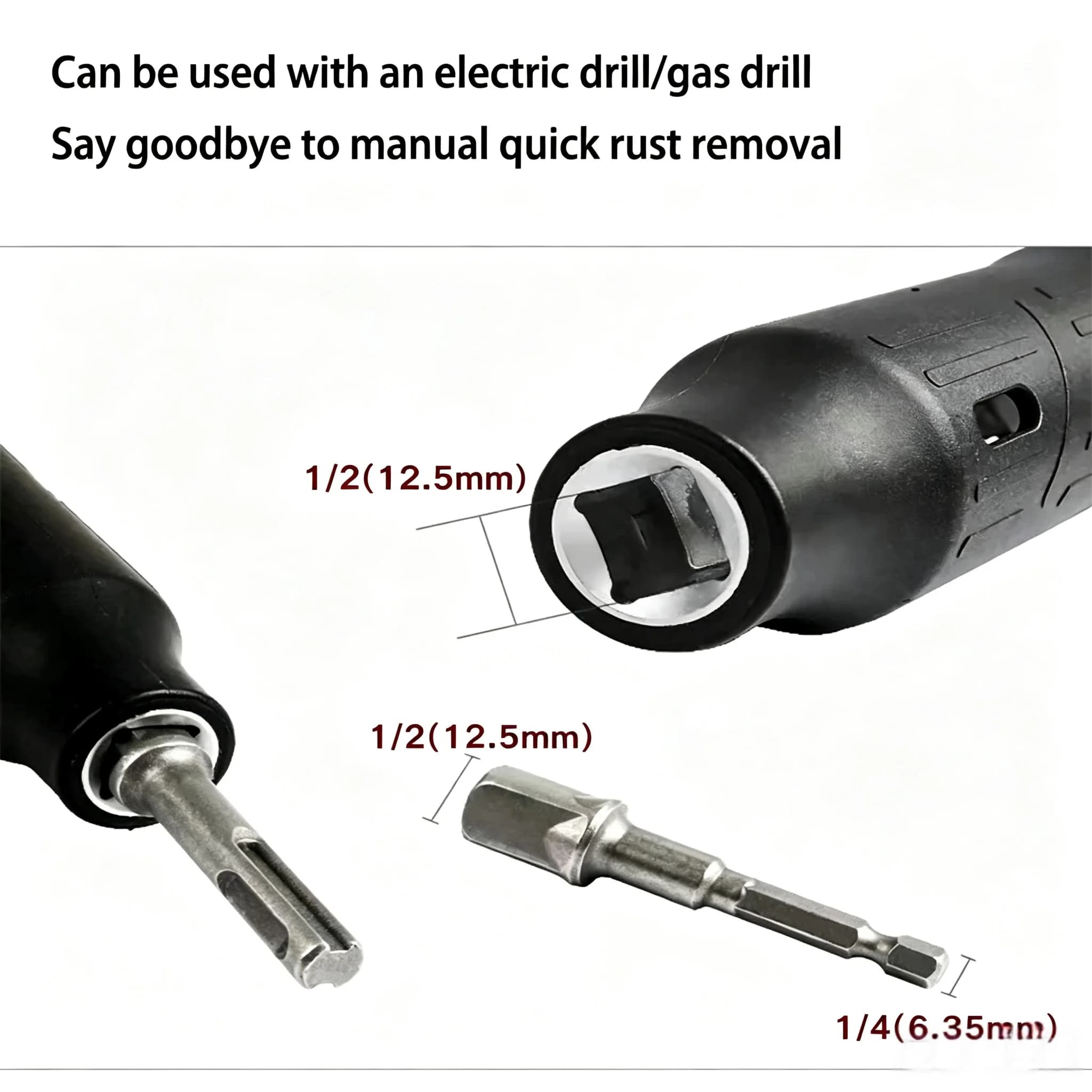 Steel Wire Wheel Bolt Derusting Brush Tire Hub Screw Cleaning Polishing Head Auto Metal Surface Refinishing Tool